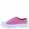 Shoe Republica Gevena Pink Toe Cap Eyelet Slip On Lug Sole Sneaker Flat