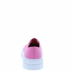 Shoe Republica Gevena Pink Toe Cap Eyelet Slip On Lug Sole Sneaker Flat