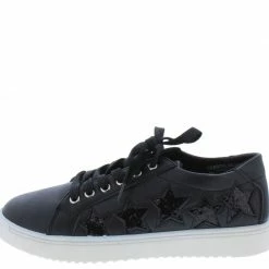 JP Grandslam08s Black Star Lace Up Sneaker Flat Shoes