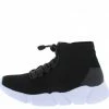 Realplay Guanajuato01 Black Bungee Lace Up Sneaker Boot Boots