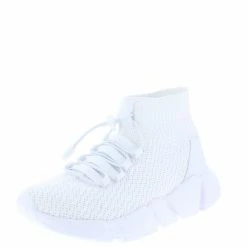 Realplay Boots Guanajuato01 White Bungee Lace Up Sneaker Boot