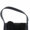 Lemonade Perry054 Black Knotted Front Strap Mini Square Handbag Accessories