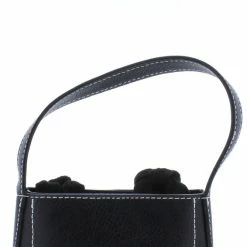 Lemonade Perry054 Black Knotted Front Strap Mini Square Handbag Accessories