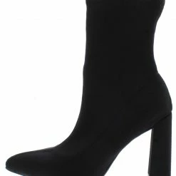 JP What's New Harper09 Black Pointed Toe Fitted Block Heel Boot