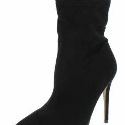 JP Hibiscus63 Black Pointed Toe Stiletto Ankle Boot Boots