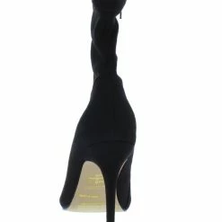 JP Hibiscus63 Black Pointed Toe Stiletto Ankle Boot Boots