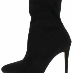 JP Hibiscus75 Black Pointed Toe Extended Ankle Boot Boots