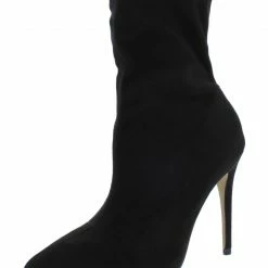 JP Hibiscus75 Black Pointed Toe Extended Ankle Boot Boots