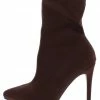 JP Hibiscus75 Brown Pointed Toe Extended Ankle Boot