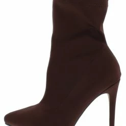 JP Hibiscus75 Brown Pointed Toe Extended Ankle Boot