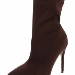 JP Hibiscus75 Brown Pointed Toe Extended Ankle Boot