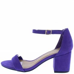 JP What's New Highlight06s Ultra Violet Open Toe Ankle Strap Short Block Heel