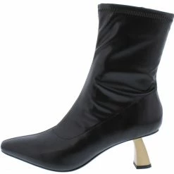 Shoe Republica What's New Holux Black Pointed Toe Angled Square Heel Ankle Boot