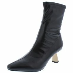 Shoe Republica What's New Holux Black Pointed Toe Angled Square Heel Ankle Boot