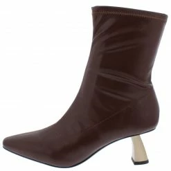 Shoe Republica What's New Holux Coffee Pointed Toe Angled Square Heel Ankle Boot