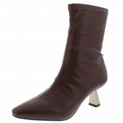 Shoe Republica What's New Holux Coffee Pointed Toe Angled Square Heel Ankle Boot