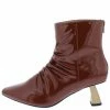 Shoe Republica Homerun Mocha Pointed Toe Ruched Ankle Boot What's New
