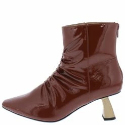 Shoe Republica Homerun Mocha Pointed Toe Ruched Ankle Boot What's New