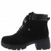 Shoe Republica Hoven Black Lace Up Lug Sole Hiking Boot