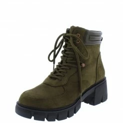 Shoe Republica Hoven Olive Lace Up Lug Sole Hiking Boot What's New