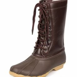 WESTWOOD Boots Hunter03 Brown Faux Fur Lined Lace Up Snow Boot