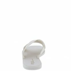 OIL J What's New Ines Off White Pvc Cross Strap Open Toe Flat Slide Sandal