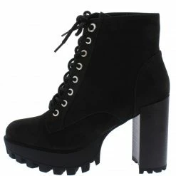 JP Boots Intense11 Black Nubuck Lace Up Lug Sole Ankle Boot