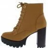 JP Intense11 Honey Wheat Nubuck Lace Up Lug Sole Ankle Boot Boots