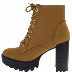 JP Intense11 Honey Wheat Nubuck Lace Up Lug Sole Ankle Boot Boots