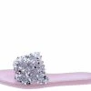 Legend Jacelyn42 Nude Embellished Open Toe Flat Slide Sandal