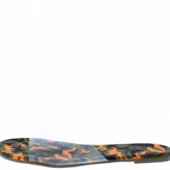 Liliana Deanna163 Orange Camouflage Lucite Open Toe Flat Slide Sandal Shoes