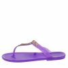 Forever Jelly67 Purple Rhinestone Chain Jelly Sandal