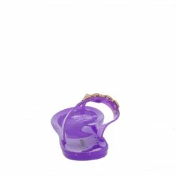 Forever Jelly67 Purple Rhinestone Chain Jelly Sandal