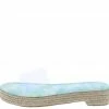 In Touch Shoes Angela051 Clear Green Lucite Open Toe Espadrille Sandal