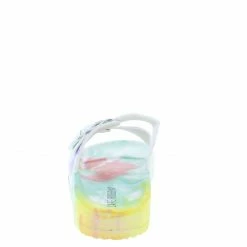 CAPE ROBBIN Jeweled Mint Multi Open Toe Dual Buckle Strap Slide Sandal Shoes