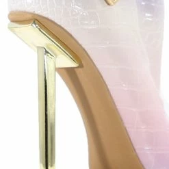 CAPE ROBBIN Joelle Multi Pointed Toe Ankle Chain Metal Heel Boot Boots