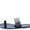 Legend Jolie46 Black Jeweled Toe Ring Flat Slide Sandal