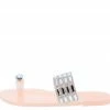 Legend Jolie46 Nude Jeweled Toe Ring Flat Slide Sandal