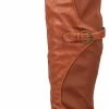 Liliana Cristy Cognac High-low Slight Stretch Dual Strap Knee High Boot