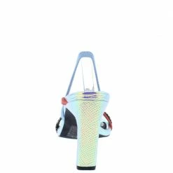 QUPID Kaylee20 Stone Black Snake Pu Open Toe Slingback Heel Shoes