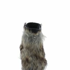 In Touch Sarah053 Black Faux Fur Side Buckle Kids Boot