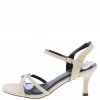 In Touch Shoes Jennifer028 Nude Cross Strap Open Toe Slingback Heel