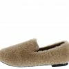 Mata Shoes Laid Back Taupe Faux Fur Loafer Flat