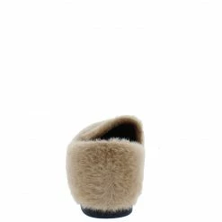 Mata Shoes Laid Back Taupe Faux Fur Loafer Flat