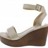 WESTWOOD What's New Lulu01 Champagne Open Toe Slingback Ankle Strap Wedge