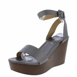 WESTWOOD Lulu01 Pewter Open Toe Slingback Ankle Strap Wedge What's New