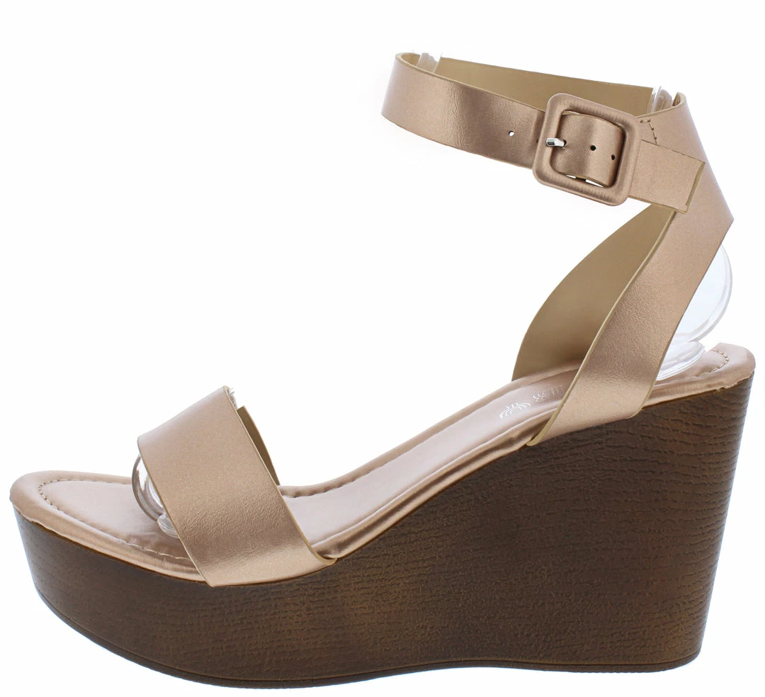 WESTWOOD What's New Lulu01 Rose Gold Open Toe Slingback Ankle Strap Wedge 3 WESTWOOD What's New Lulu01 Rose Gold Open Toe Slingback Ankle Strap Wedge