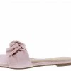 Elegant Maccy20 Pink Knotted Square Open Toe Flat Slide Sandal What's New