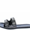 Elegant Maikai1 Black Embellished Dual Buckle Strap Slide Sandal What's New