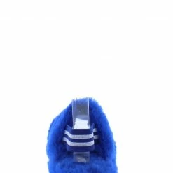 CAPE ROBBIN Little Princess Marguax Blue Rhinestone Faux Fur Slingback Kids Sandal